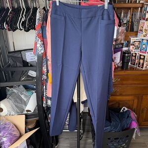 Zac & Rachel Navy Slim Ponte Ankle Trousers